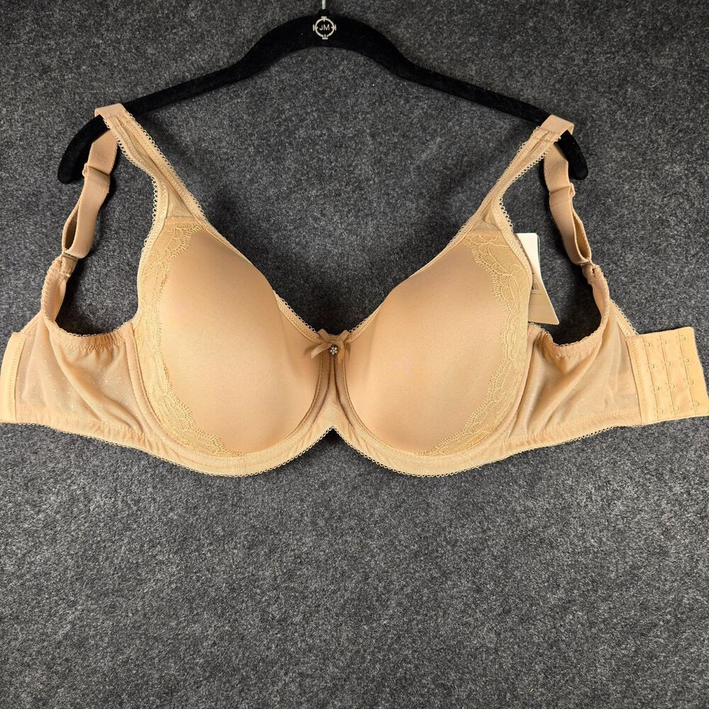 NWT Wacoal 853186 Retro Chic Seamless Underwire Contour Bra Beige 32G